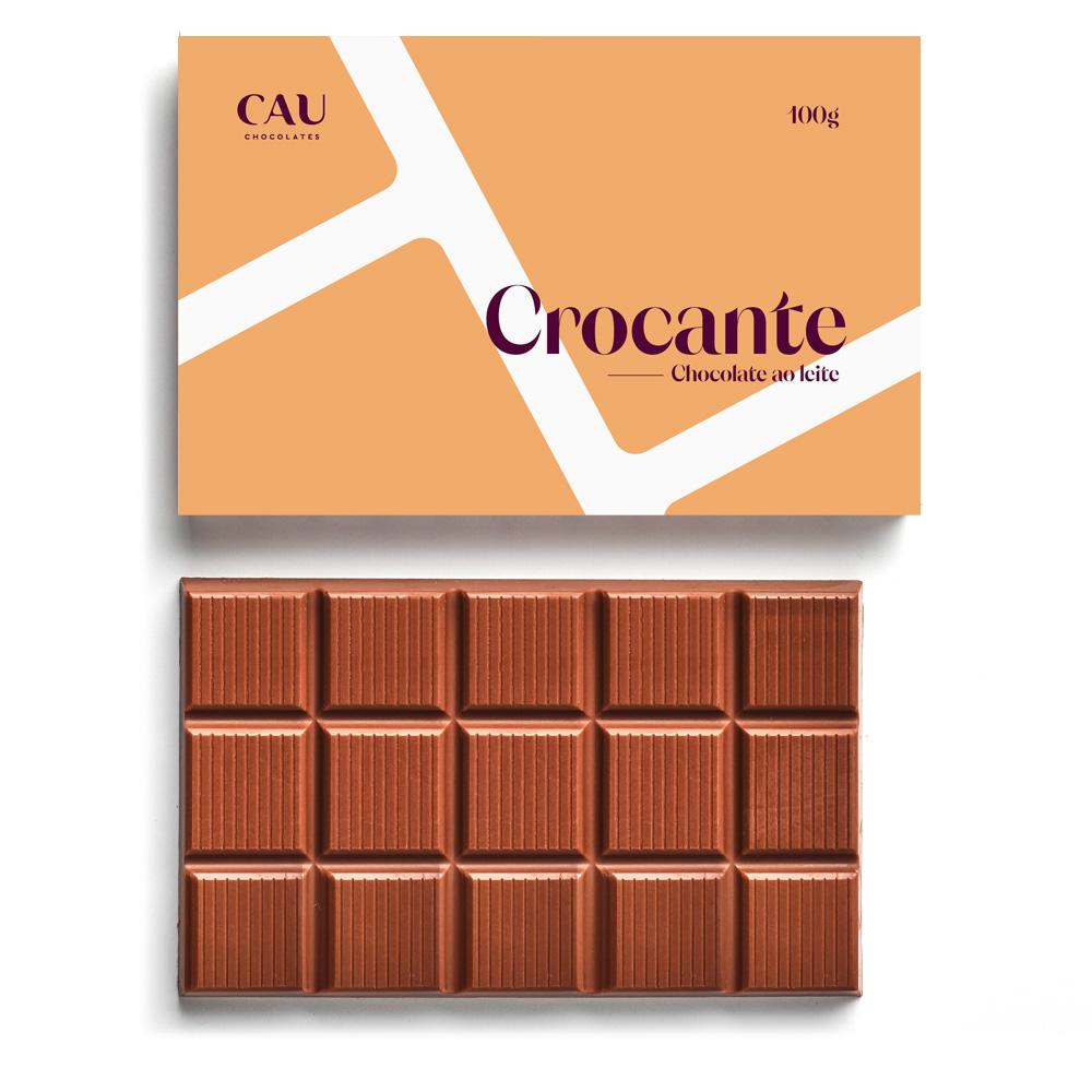 Barra de chocolate recheada Crocante - 100g